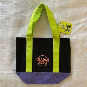 Trader Joes Halloween Mini Tote Canvas Multicolor